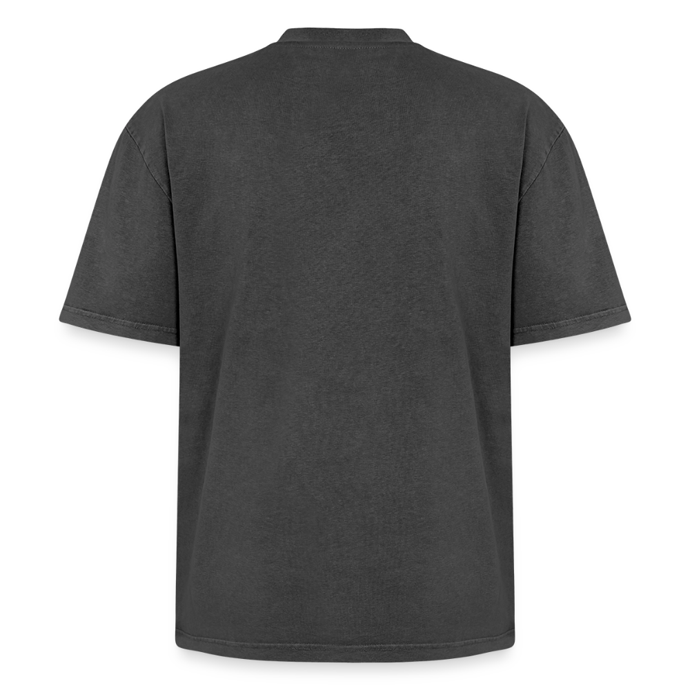 Oversized Unisex Premium Acid-Washed T-Shirt - Schwarz Acid Wash