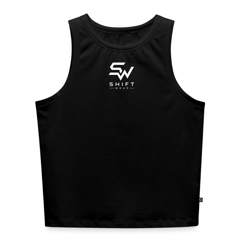 Cropped Frauen Organic Tank Top - Schwarz