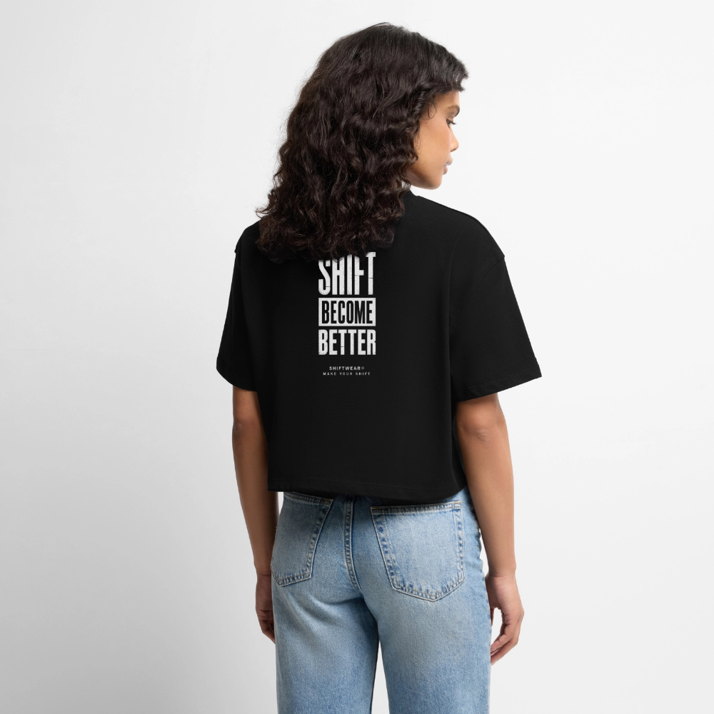 SHIFT Cropped Tee - Schwarz