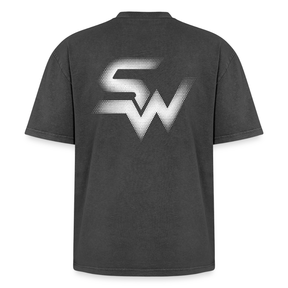 SHIFT Oversized Acid Wash Tee - Schwarz Acid Wash