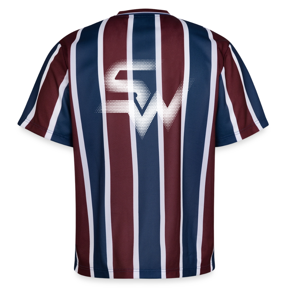 SHIFT Football Style Tee - Bordeaux/Navy