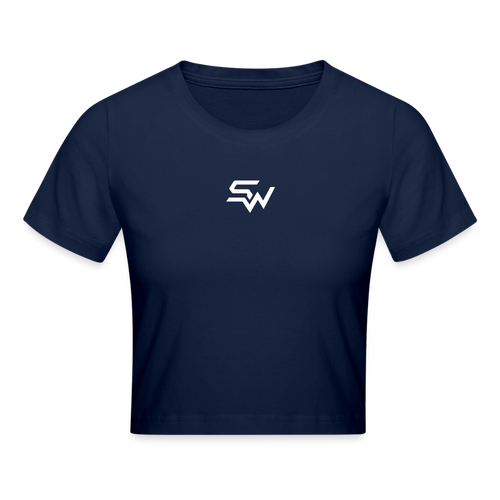 Frauen Cropped T-Shirt - Light Navy