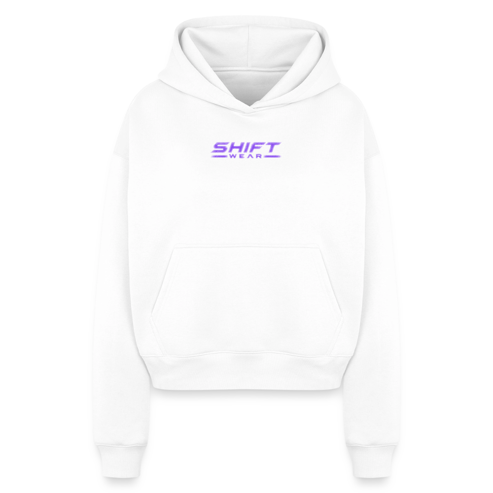 SHIFT Cropped Oversized Heavyweight Hoodie - Weiß