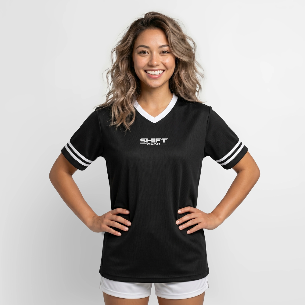 SHIFT Football Style Tee - Woman - Schwarz/Weiß