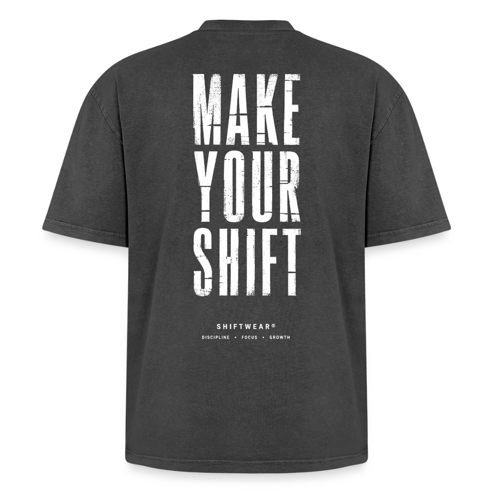SHIFT Oversized Acid Wash Tee - Schwarz Acid Wash