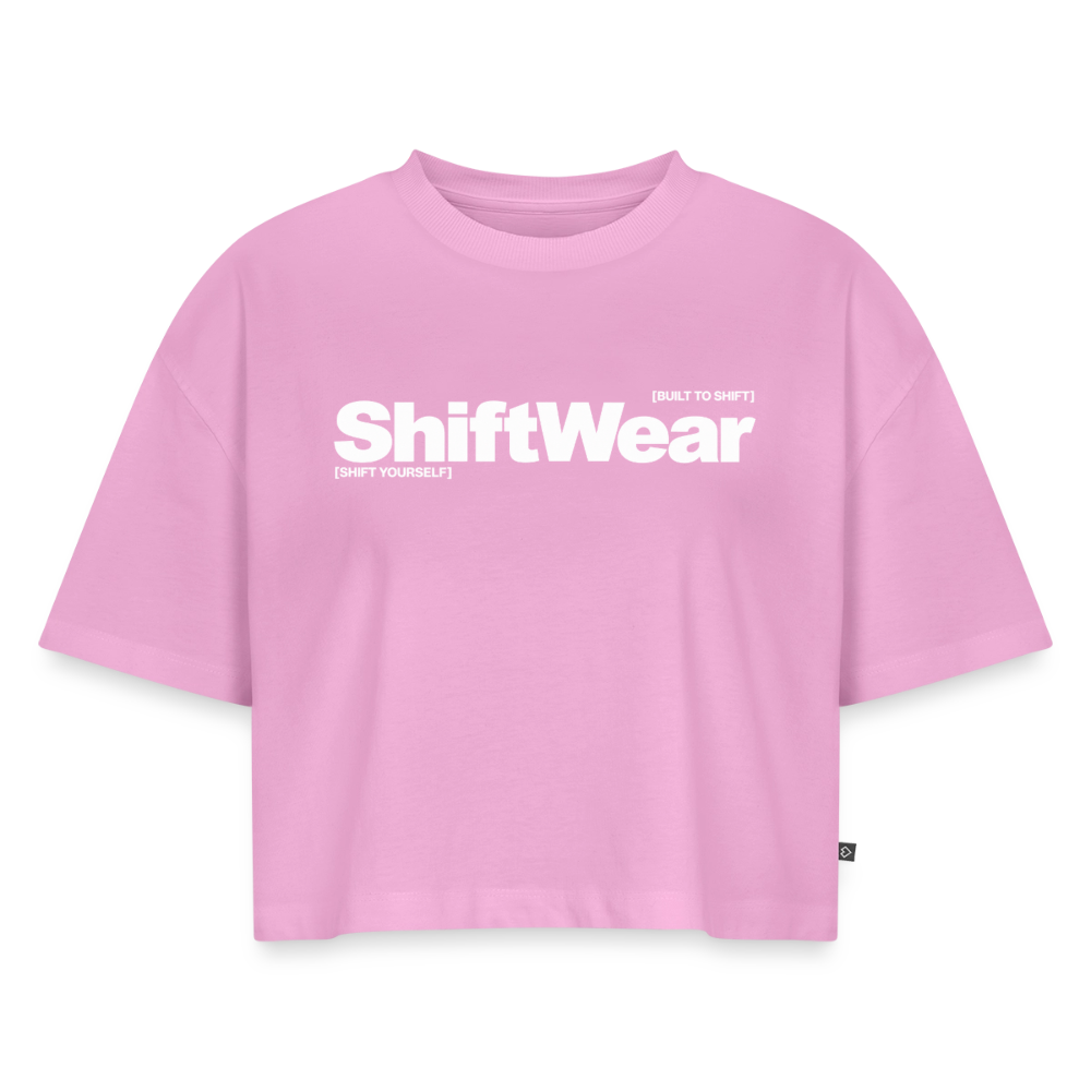 SHIFT Premium Oversized Cropped Tee - Verwaschenes Rosa