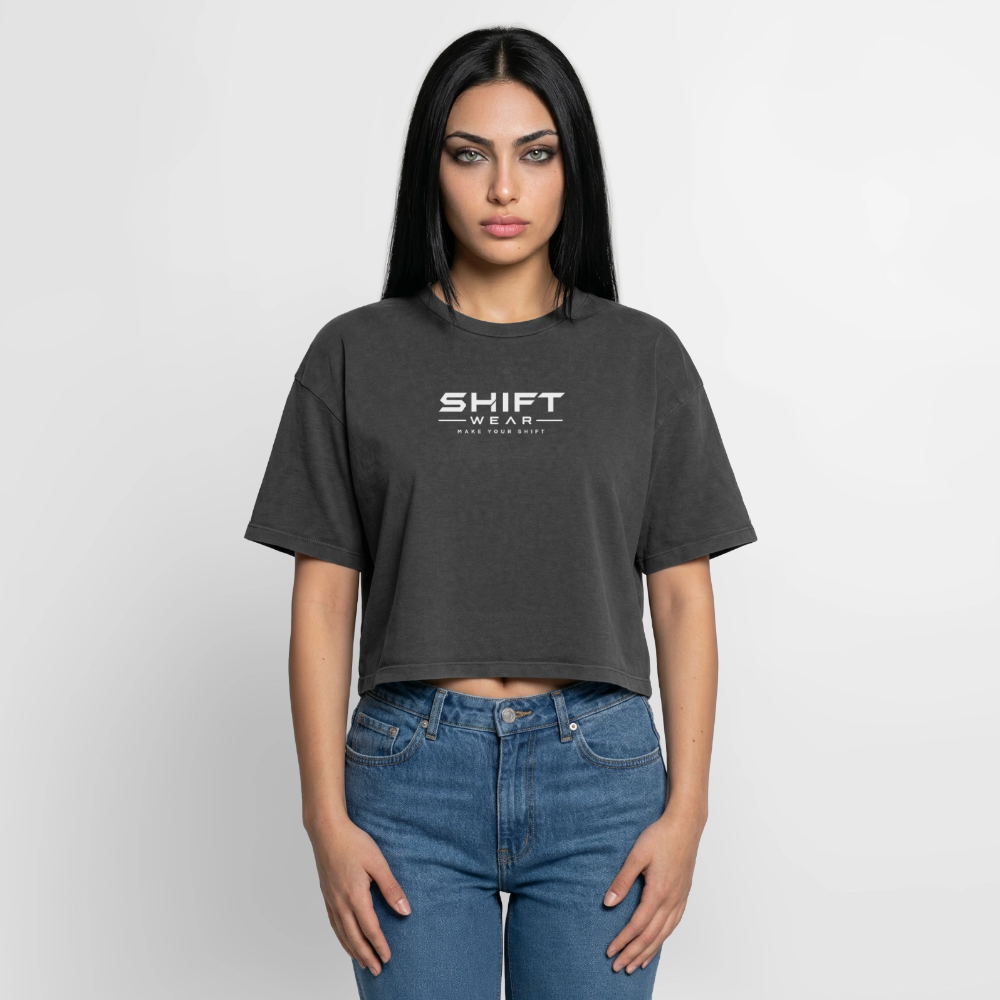 SHIFT Boxy Acid Wash Tee - Schwarz Acid Wash