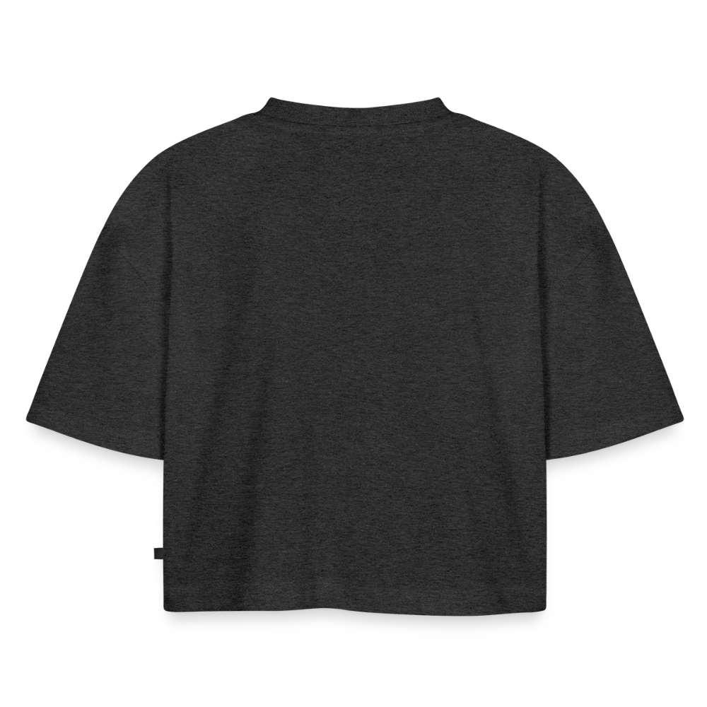SHIFT Oversized Cropped Tee - Anthrazit meliert