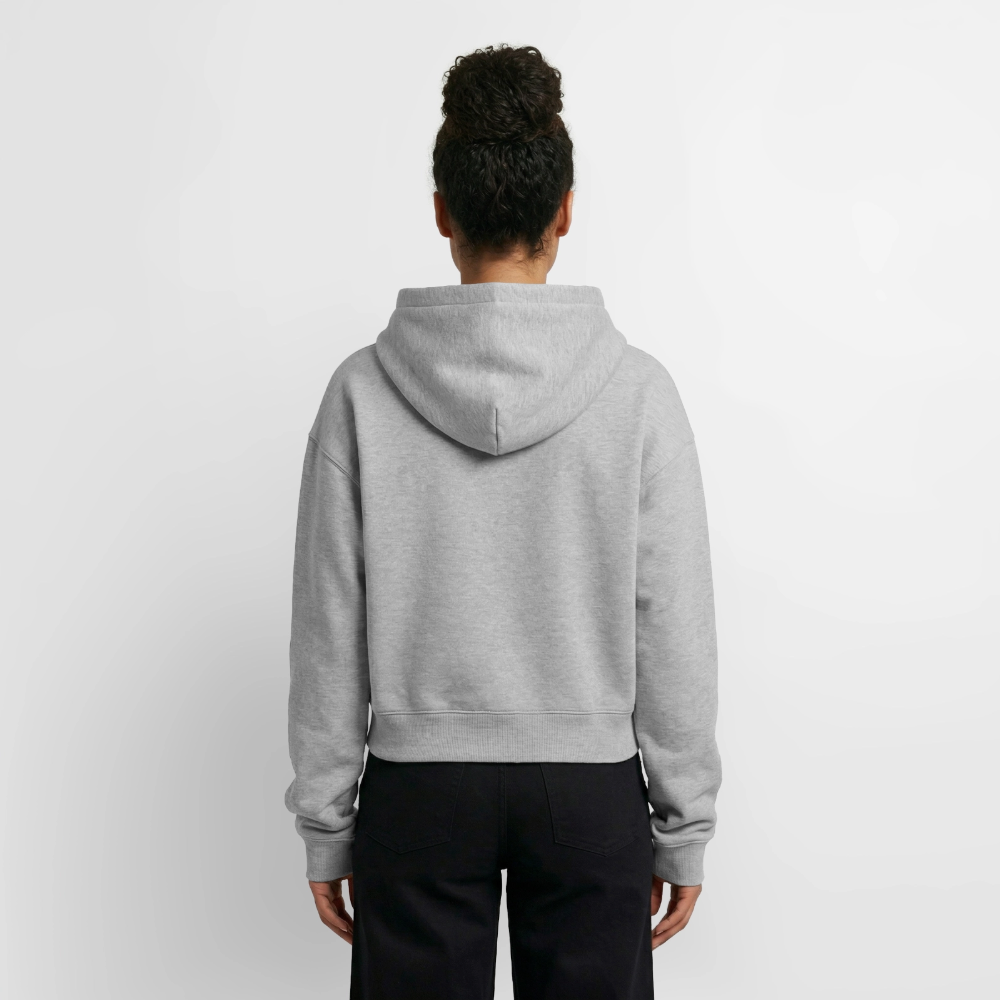 SHIFT Cropped Oversized Heavyweight Hoodie - Grau meliert