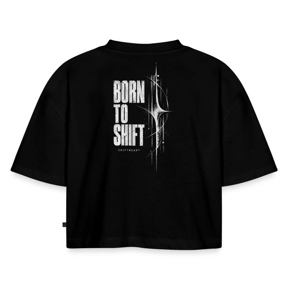 SHIFT Premium Oversized Cropped Tee - Schwarz
