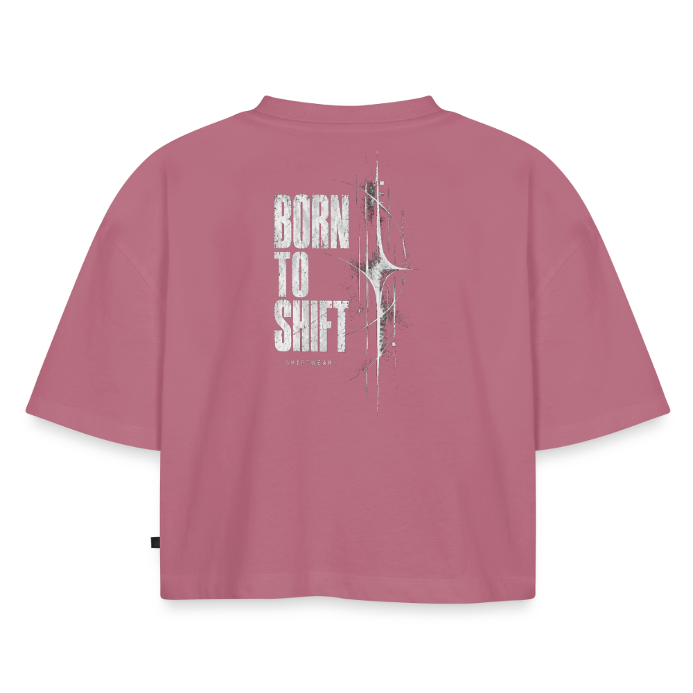 SHIFT Premium Oversized Cropped Tee - Mauve