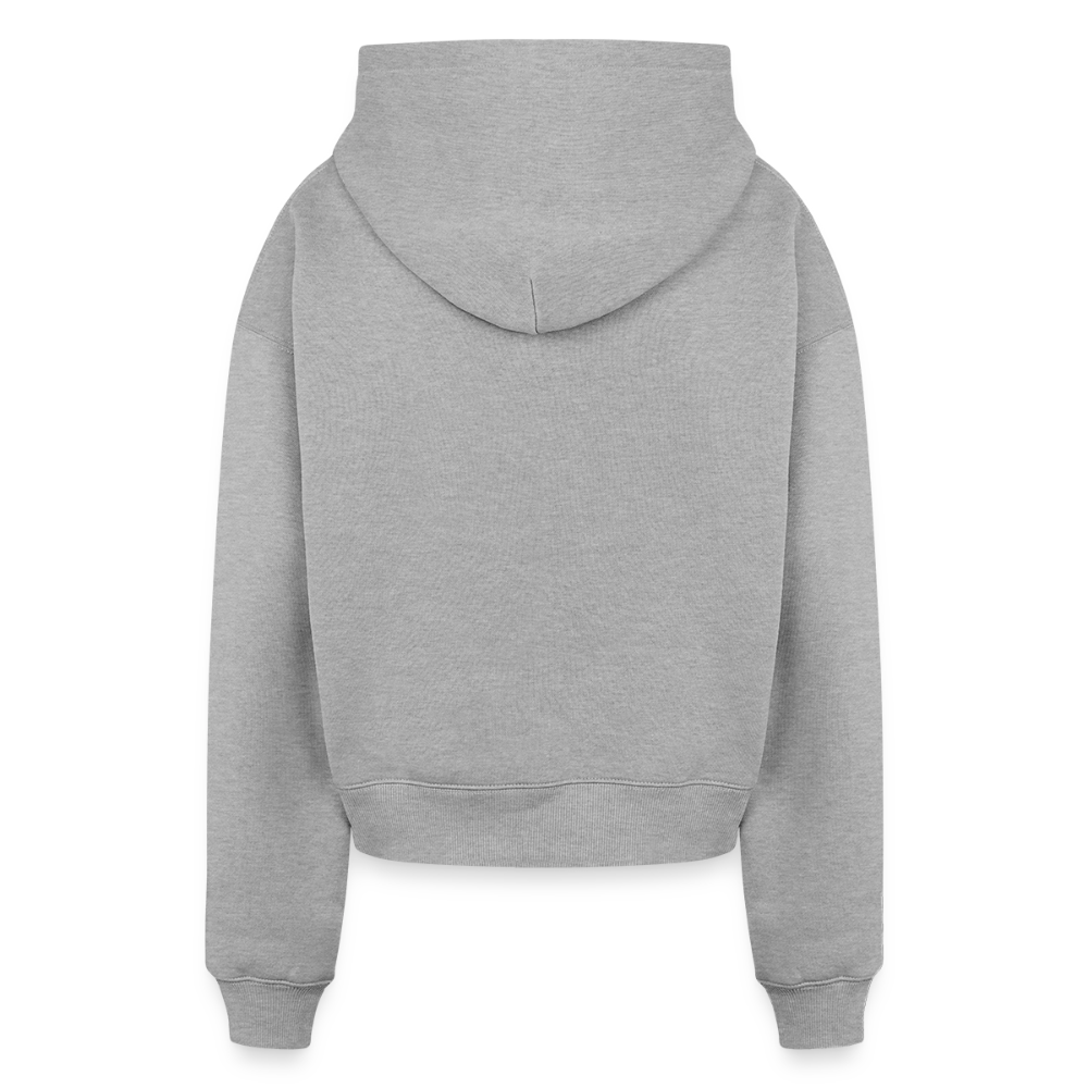 SHIFT Cropped Oversized Heavyweight Hoodie - Grau meliert