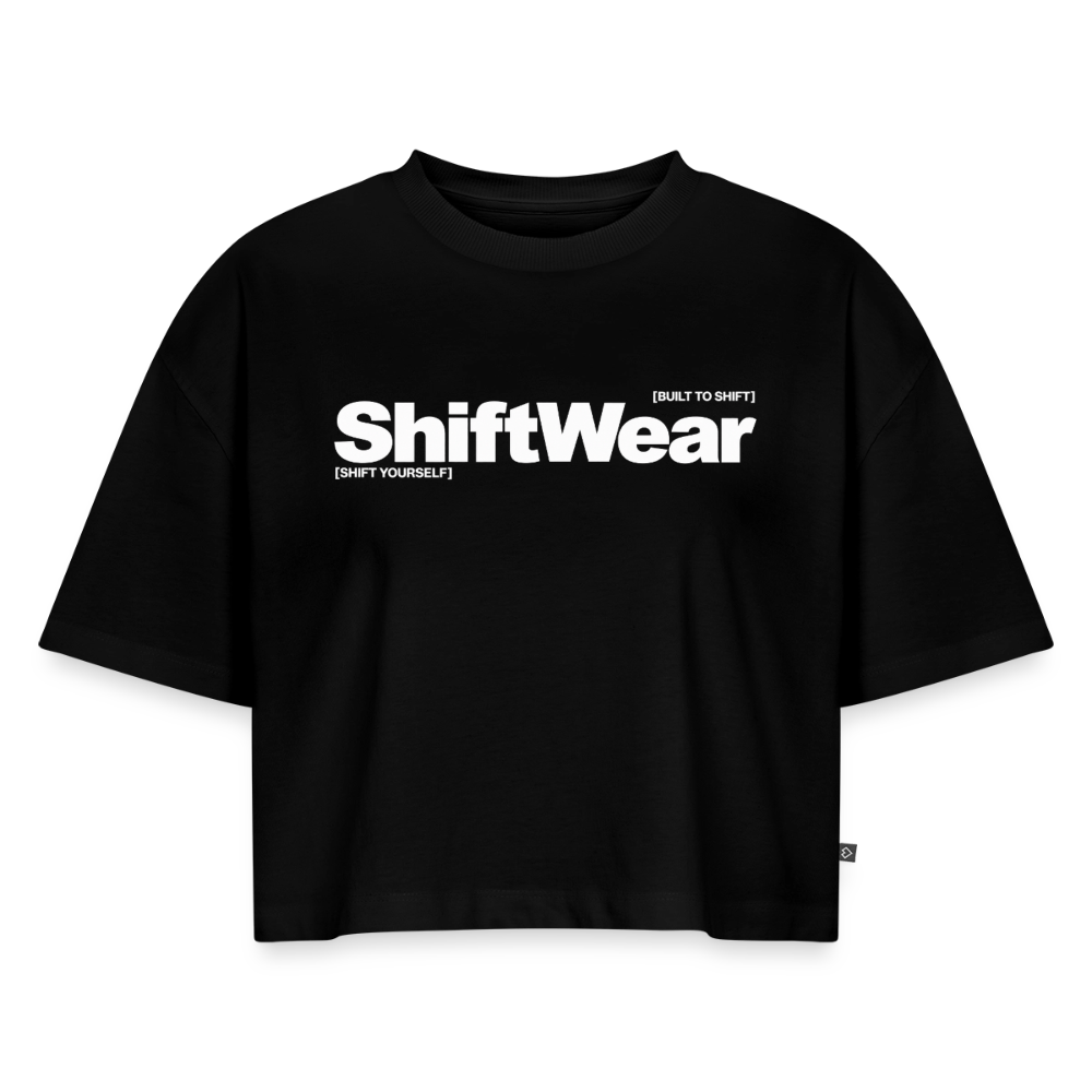 SHIFT Premium Oversized Cropped Tee - Schwarz