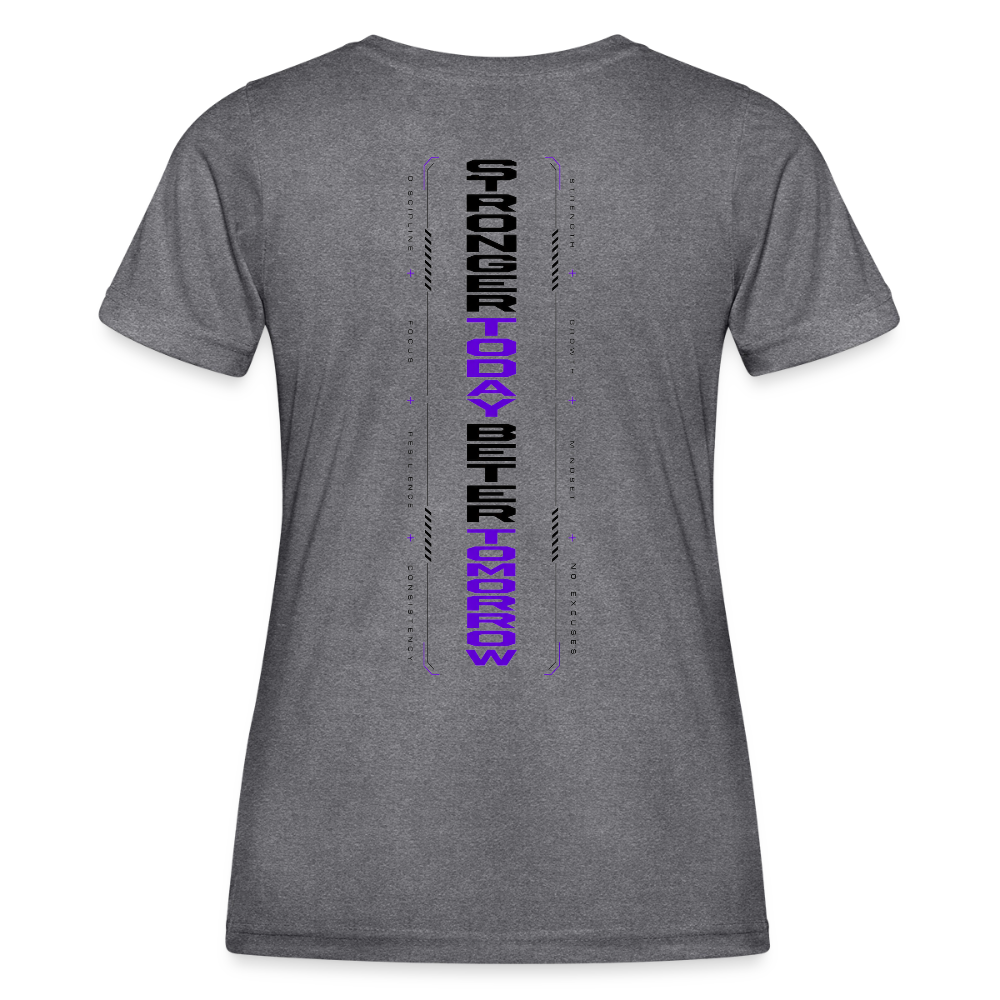 Frauen Funktions-T-Shirt - dunkle Melange 