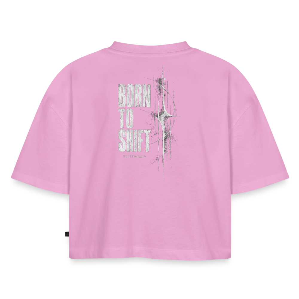 SHIFT Premium Oversized Cropped Tee - Verwaschenes Rosa