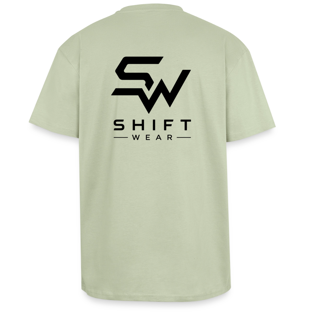 Oversized Heavyweight Unisex T-Shirt - Leichtes Salbeigrün 