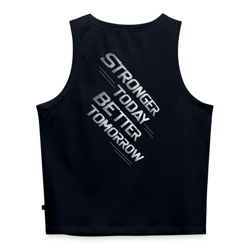 Cropped Frauen Organic Tank Top - Navy