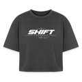 SHIFT Boxy Frauen Acid Wash Tee - Schwarz Acid Wash