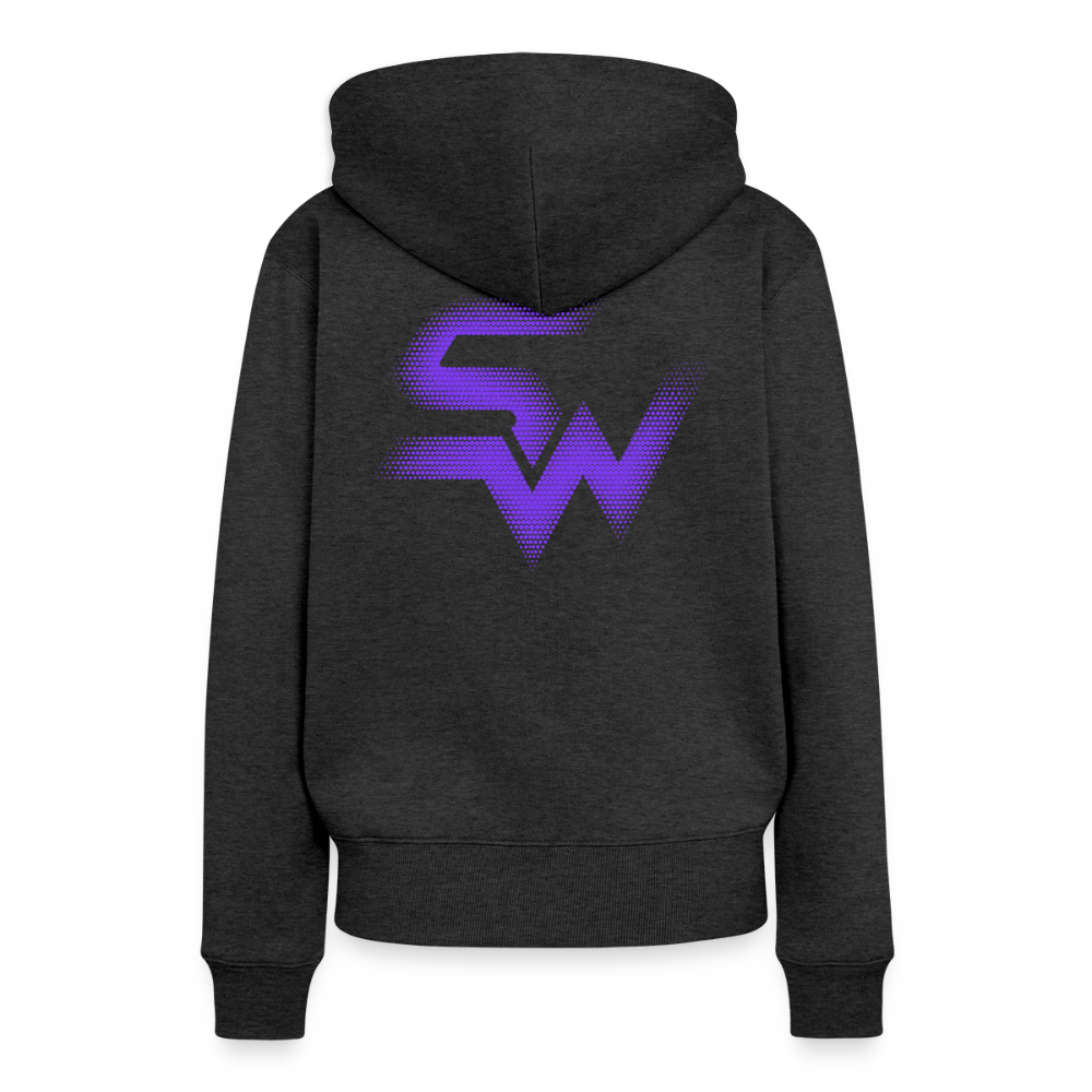 Frauen Premium Hoodie - Anthrazit meliert