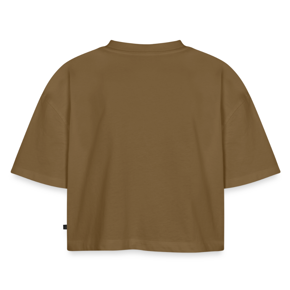 SHIFT Premium Oversized Cropped Tee - Nussbraun