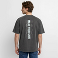 Oversized Unisex Premium Acid-Washed T-Shirt - Schwarz Acid Wash