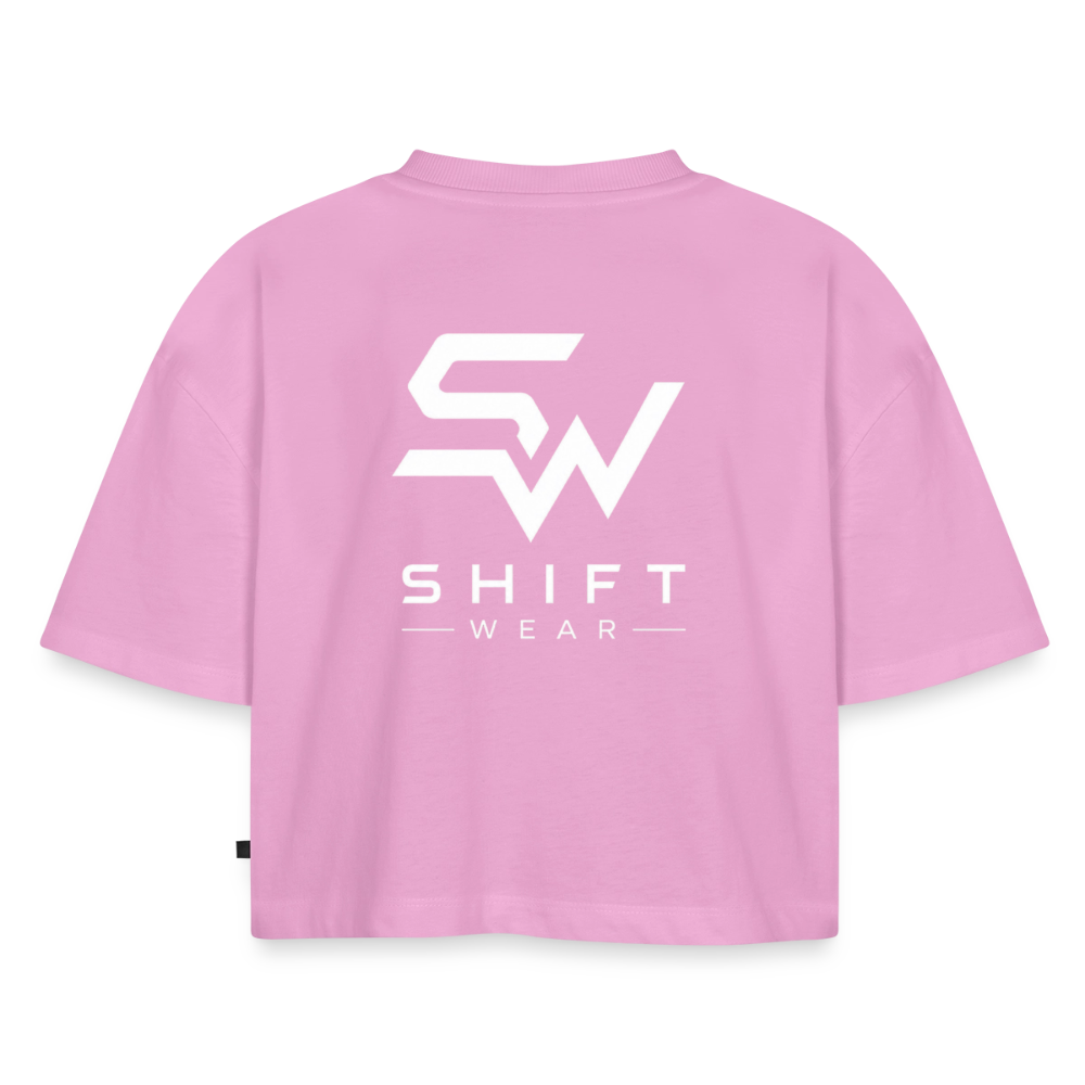 Frauen Premium Oversized Bio Cropped T-Shirt - Verwaschenes Rosa