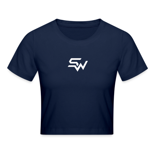 Frauen Cropped T-Shirt - Light Navy