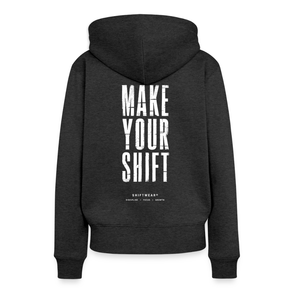 Frauen Premium Hoodie - Anthrazit meliert