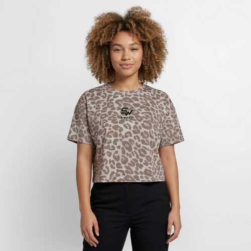 Boxy Leo Frauen Premium Organic T-Shirt - Leopard print