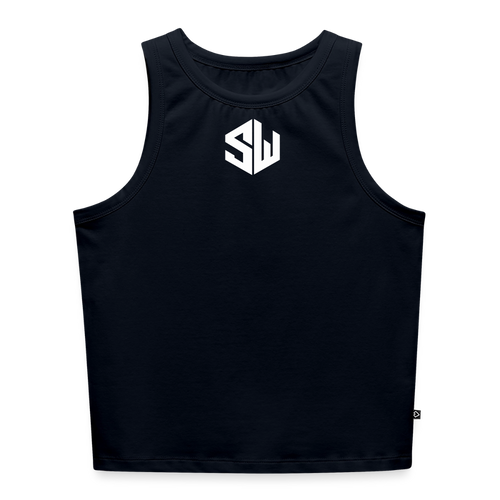 SHIFT Cropped Tank Tee - Navy