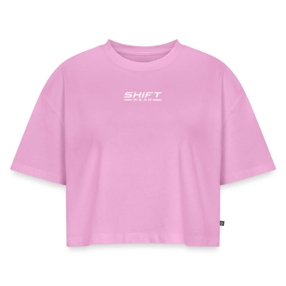 SHIFT Premium Oversized Cropped Tee - Verwaschenes Rosa