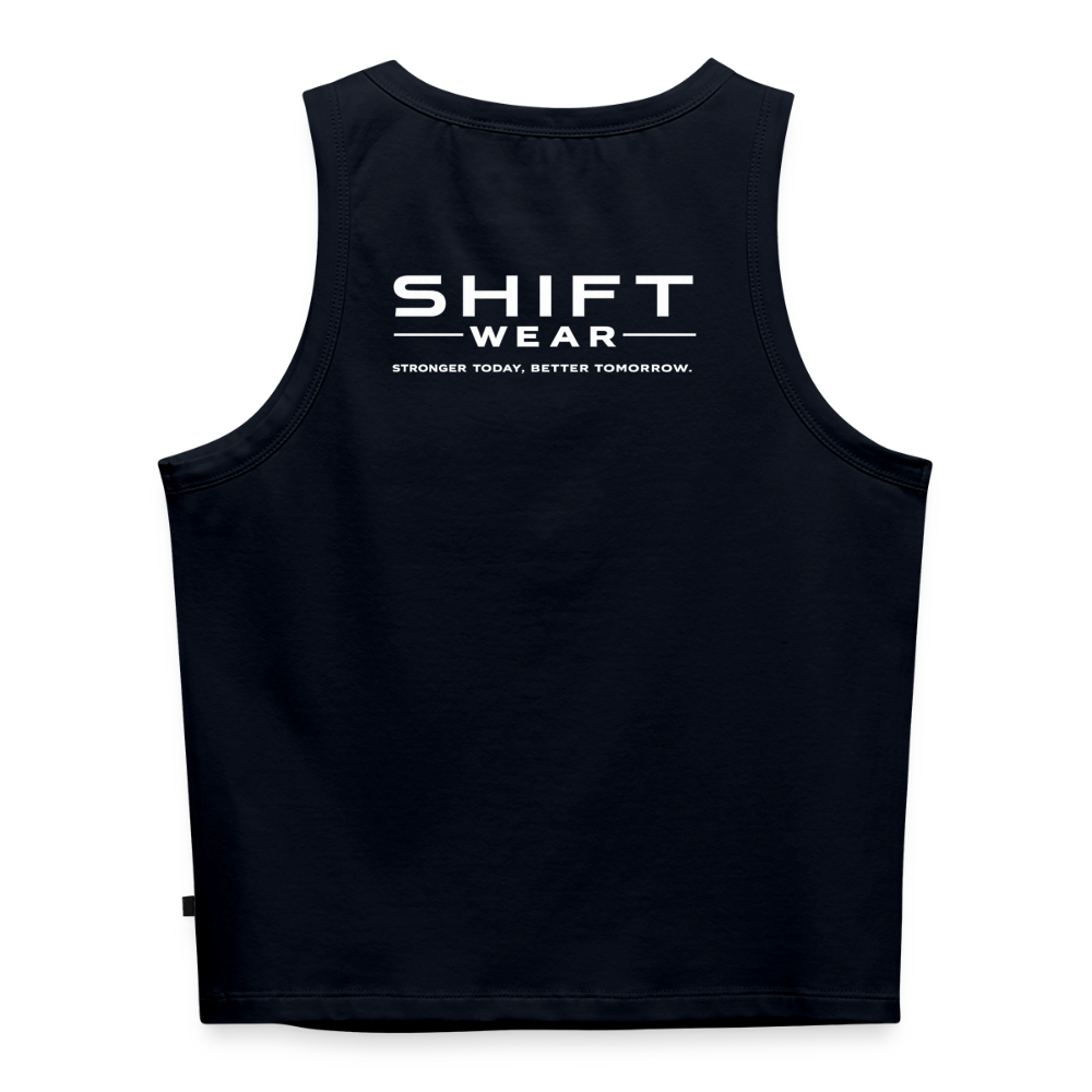 Cropped Frauen Organic Tank Top - Navy
