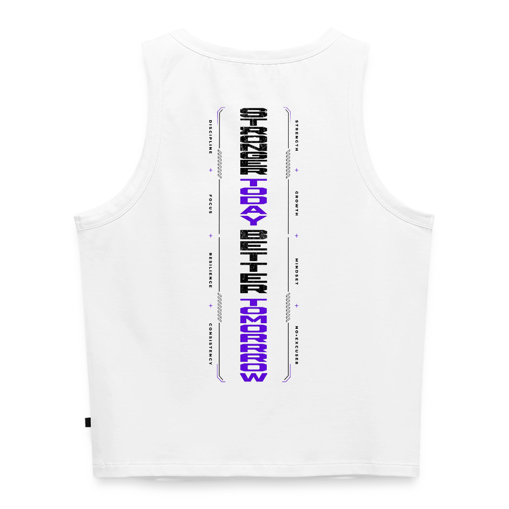 Cropped Frauen Organic Tank Top - Weiß