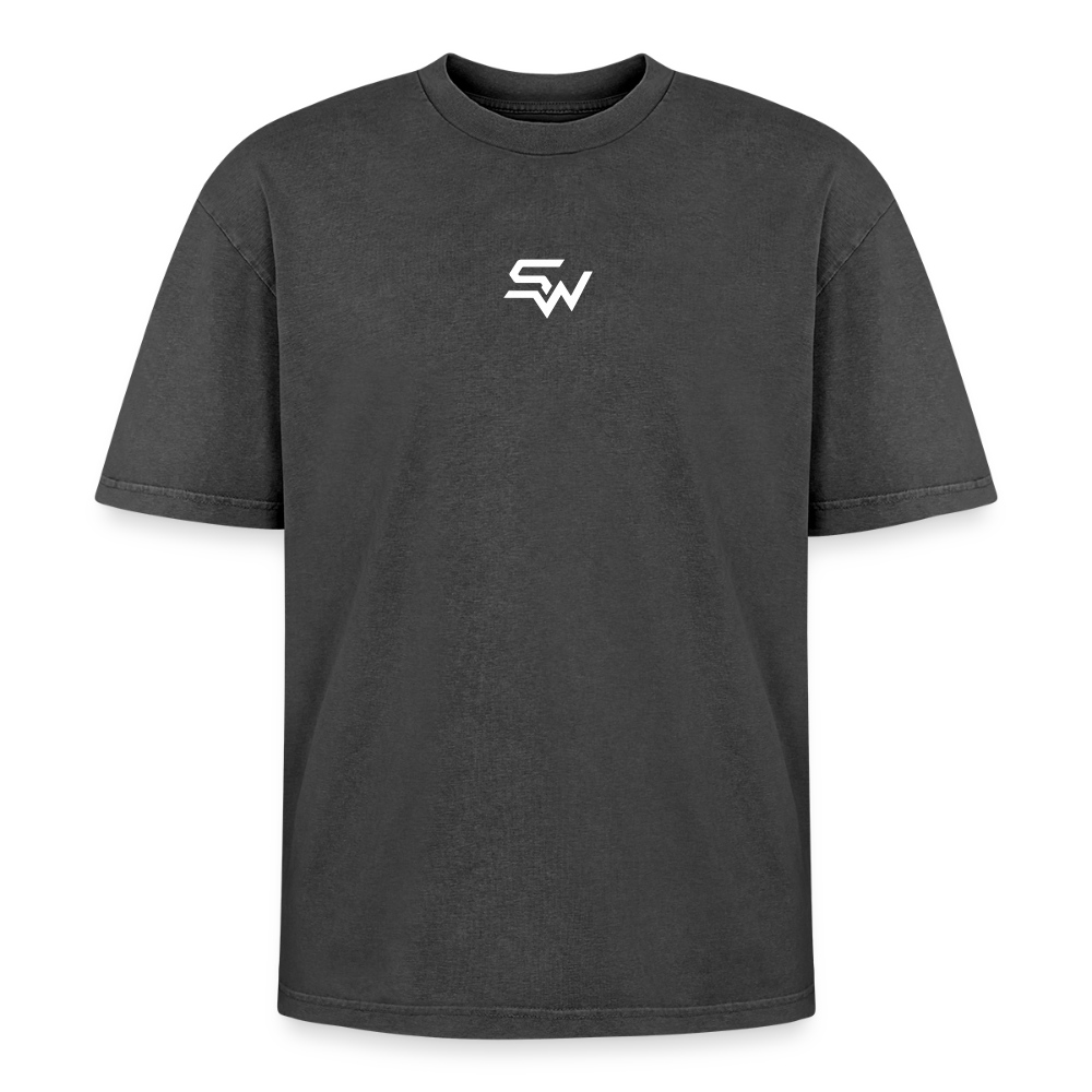 Oversized Unisex Premium Acid-Washed T-Shirt - Schwarz Acid Wash
