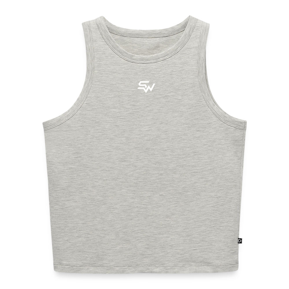 Cropped Frauen Organic Tank Top - Grau meliert