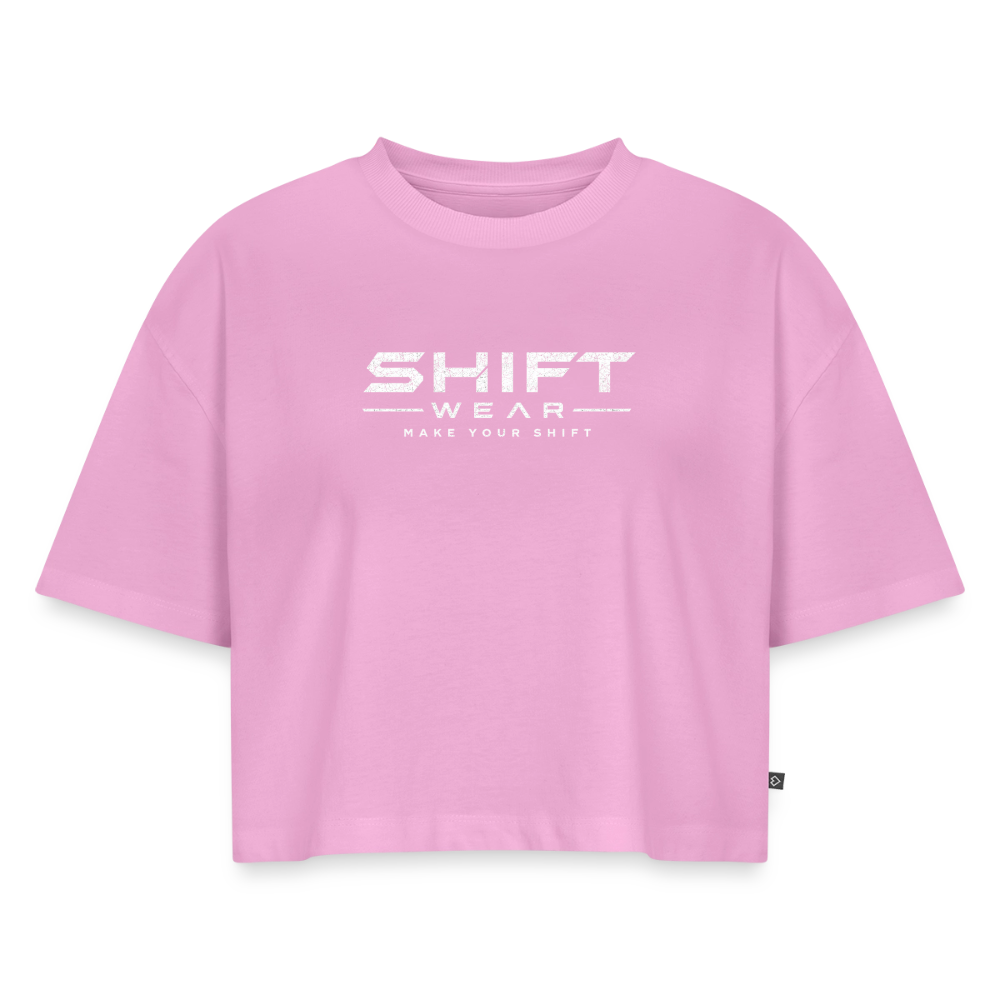 Frauen Premium Oversized Bio Cropped T-Shirt - Verwaschenes Rosa