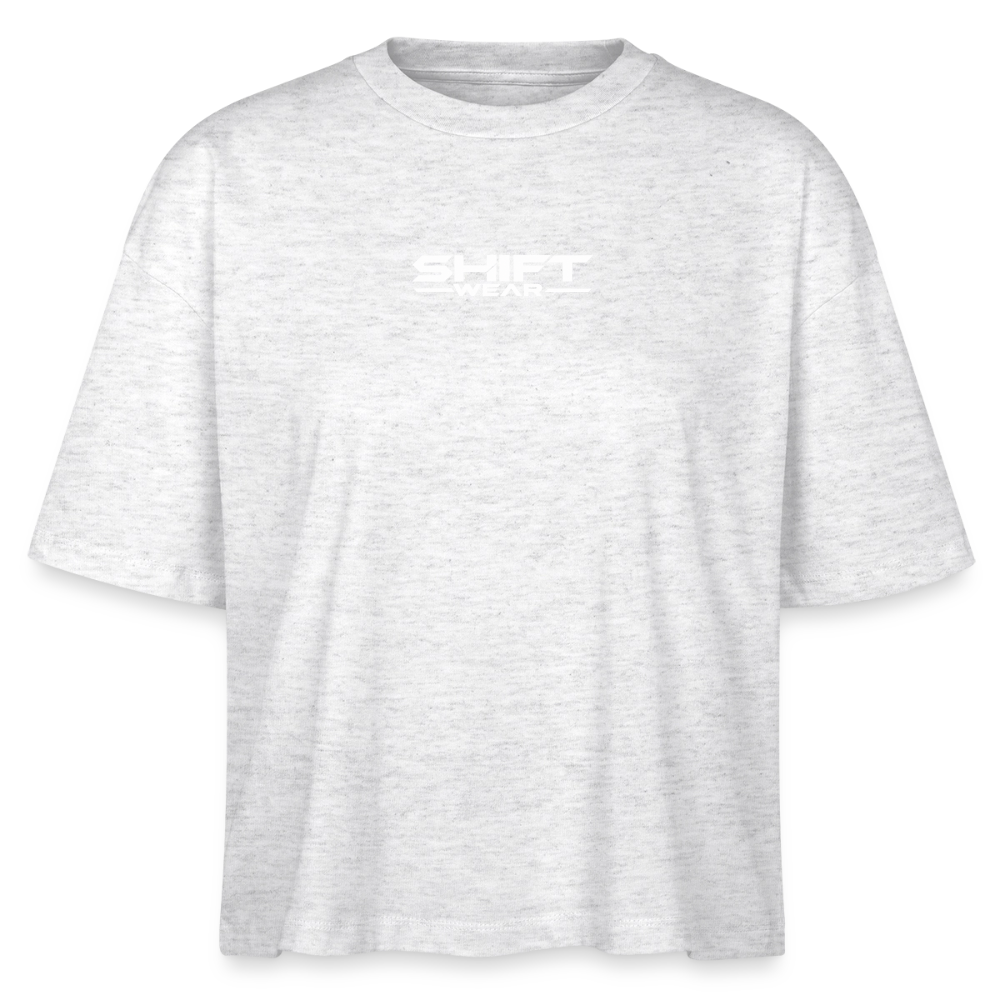 SHIFT Boxy Tee - Weiß meliert