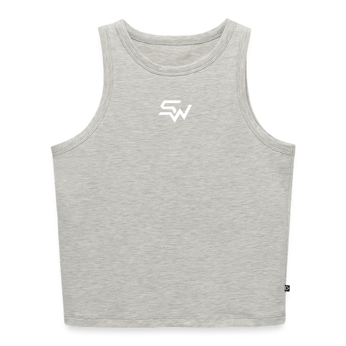 Cropped Frauen Organic Tank Top - Grau meliert