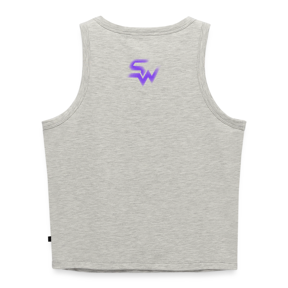 Cropped Frauen Organic Tank Top - Grau meliert