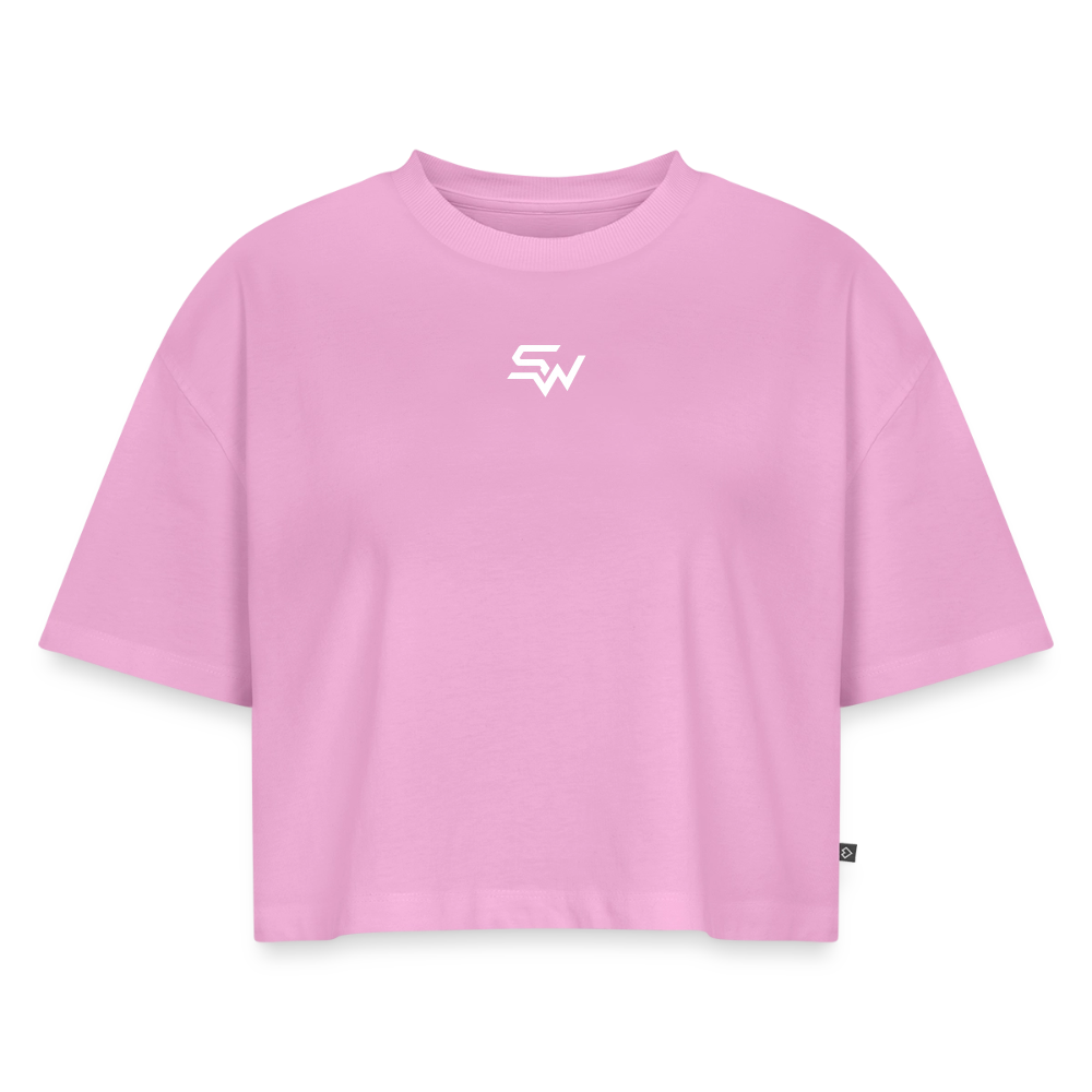 SHIFT Oversized Cropped Tee - Verwaschenes Rosa