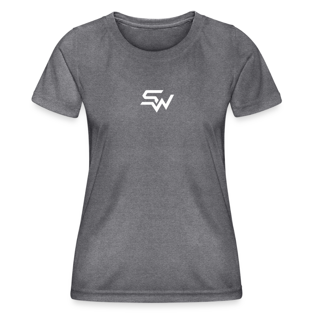 Frauen Funktions-T-Shirt - dunkle Melange 