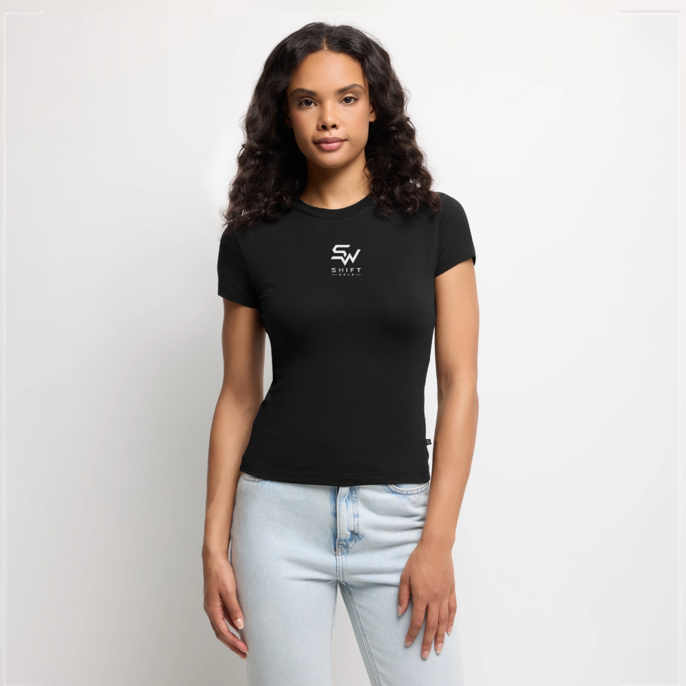 SLIM FIT Frauen Organic T-Shirt - Schwarz
