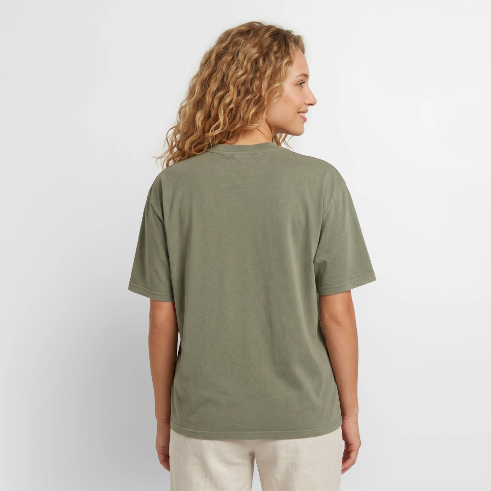 Oversized Unisex Premium Acid-Washed T-Shirt - Grün Acid Wash