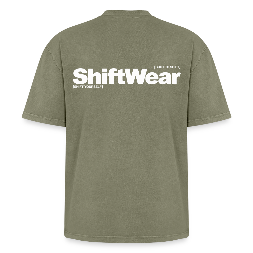 SHIFT Oversized Acid Wash Tee - Grün Acid Wash