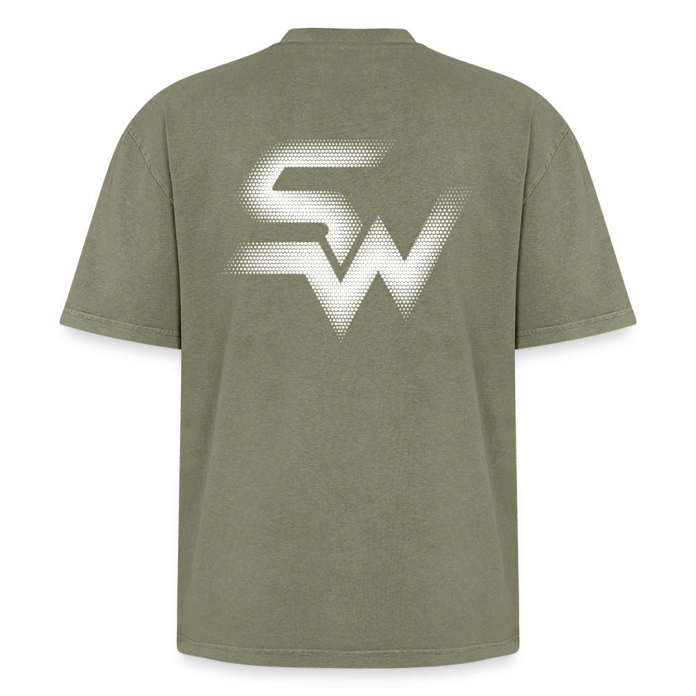 SHIFT Oversized Acid Wash Tee - Grün Acid Wash