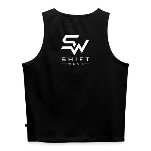 Cropped Frauen Organic Tank Top - Schwarz