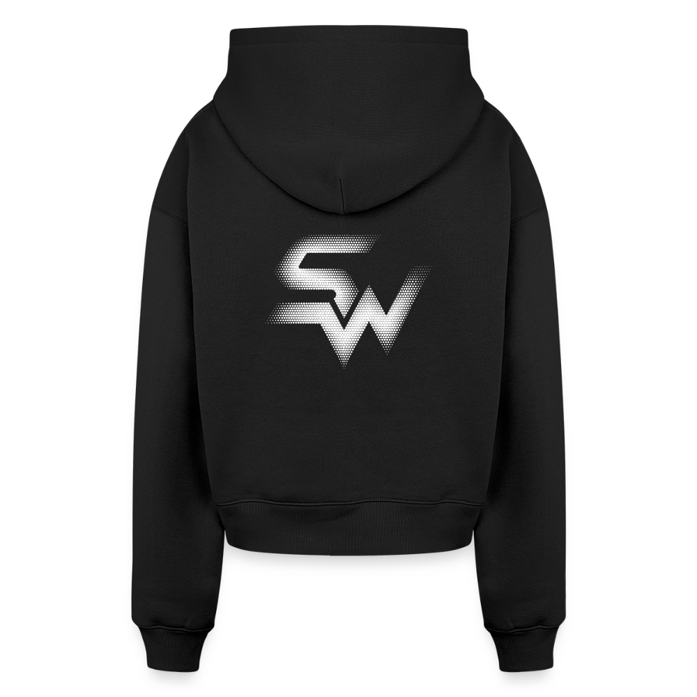 SHIFT Cropped Oversized Heavyweight Hoodie - Schwarz