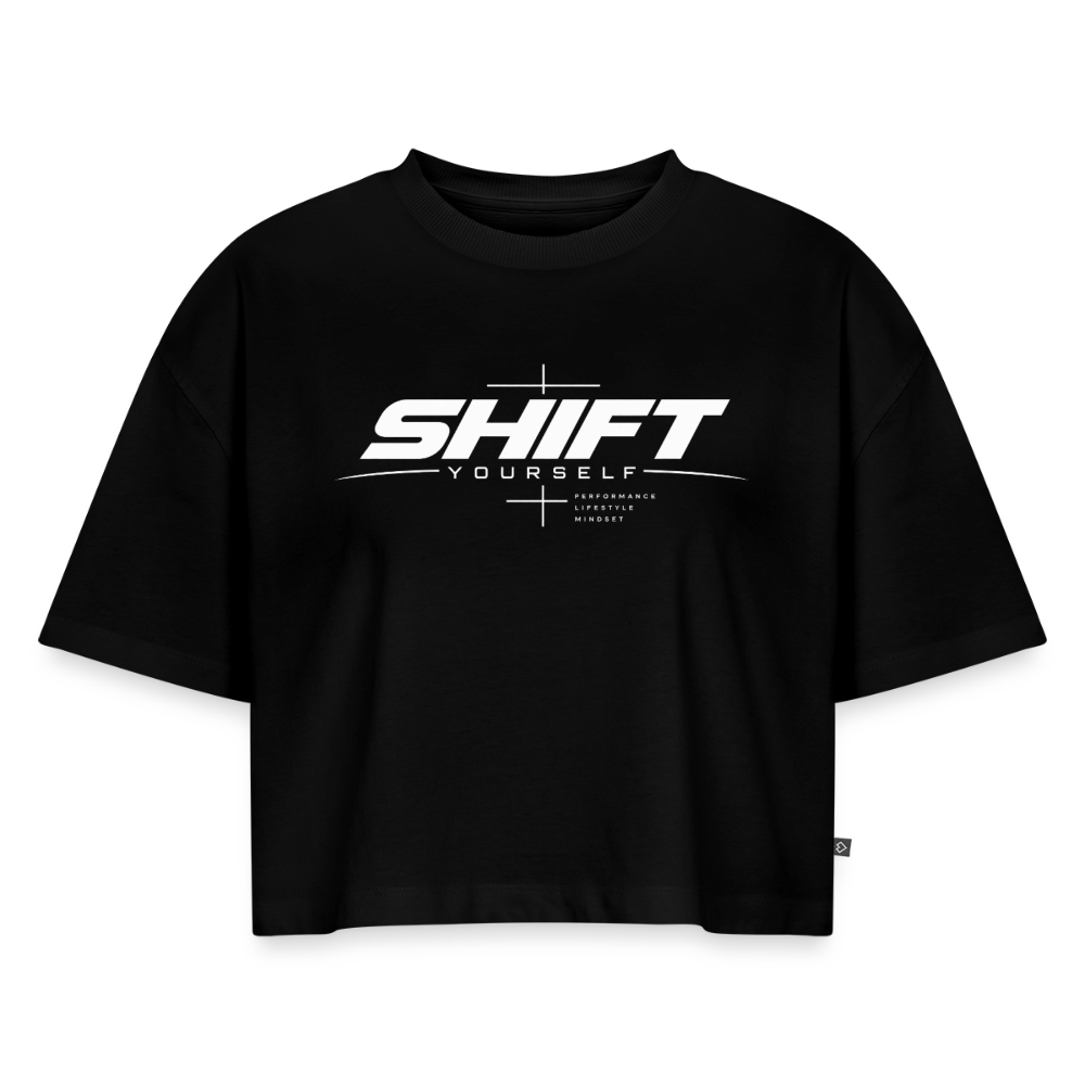 SHIFT Premium Oversized Cropped Tee - Schwarz