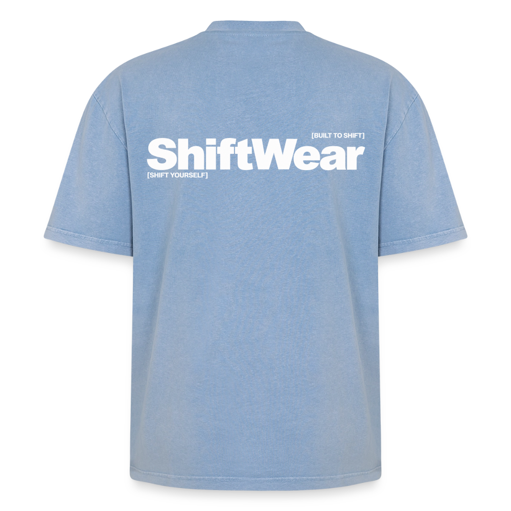 SHIFT Oversized Acid Wash Tee - Blau Acid Wash