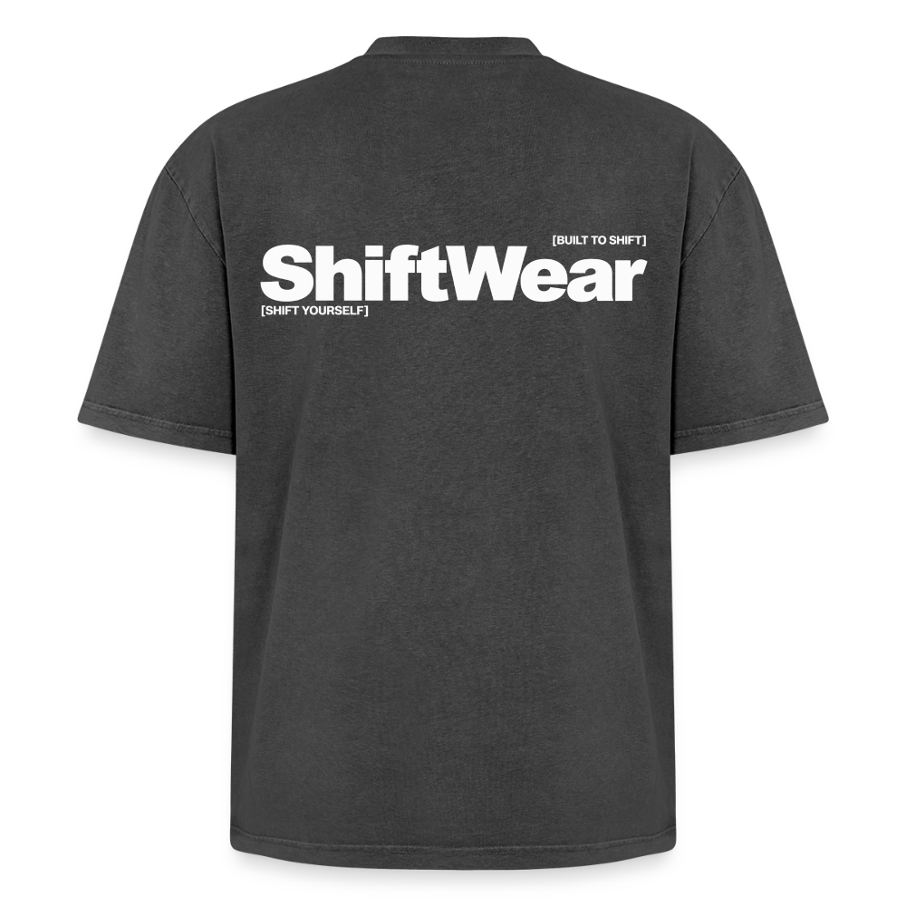 SHIFT Oversized Acid Wash Tee - Schwarz Acid Wash